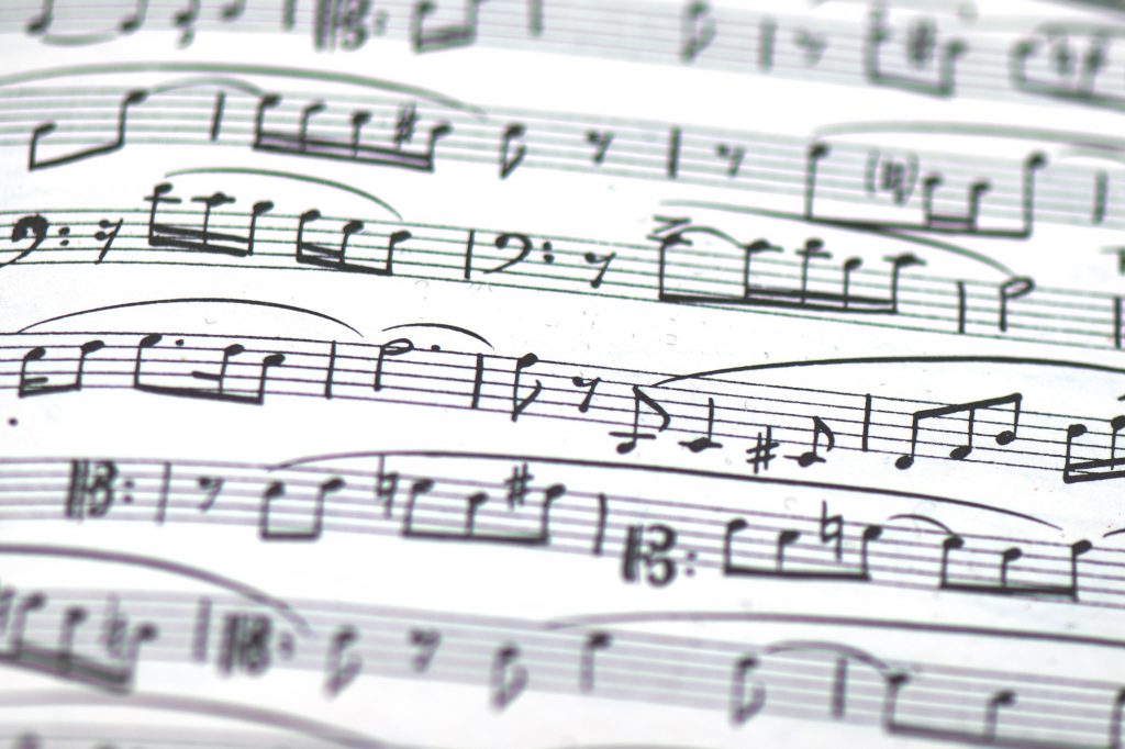 Detail of musical score